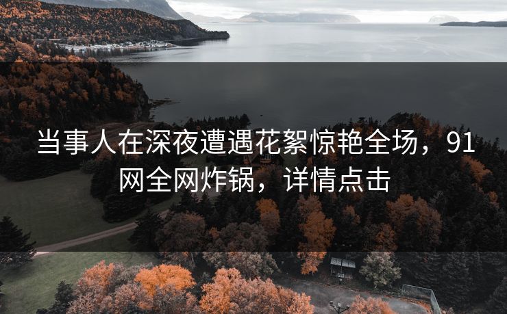 当事人在深夜遭遇花絮惊艳全场，91网全网炸锅，详情点击